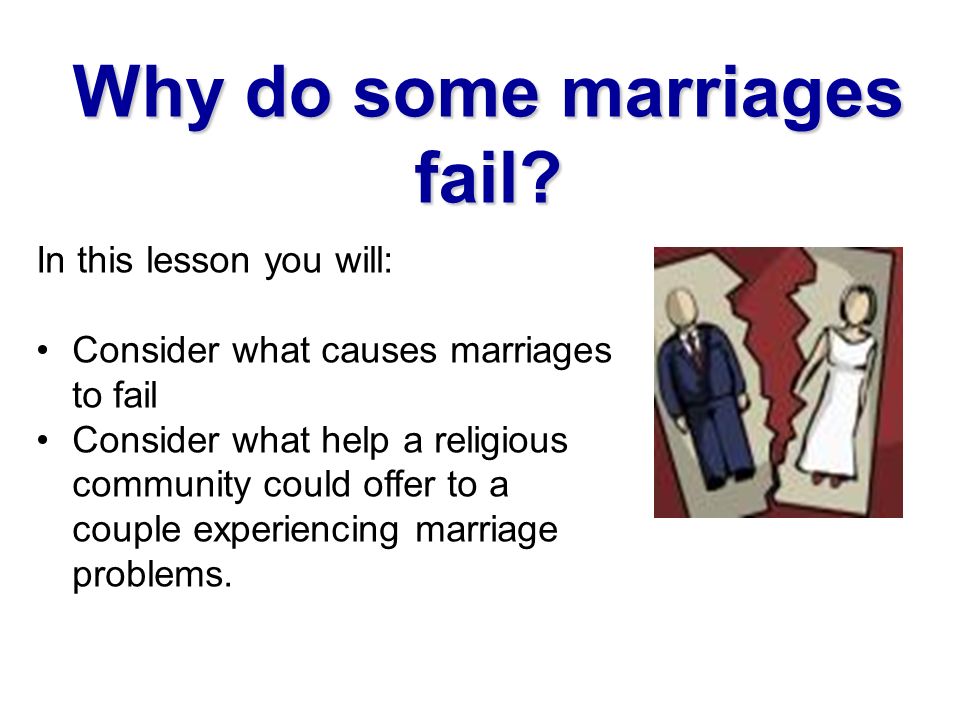 32 reasons why marriages fail